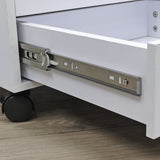 17X15X25" 5-Drawer Cabinet Nightstand BedsideTable Wheel Closet Office Organizer 10200