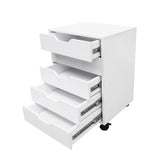 17X15X25" 5-Drawer Cabinet Nightstand BedsideTable Wheel Closet Office Organizer 10200