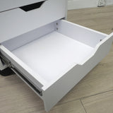 17X15X25" 5-Drawer Cabinet Nightstand BedsideTable Wheel Closet Office Organizer 10200