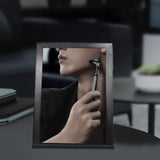 12.6X17X4.3" Vanity Cosmetic Shoe Fitting Mirror Black Metal Frame Glass 15588