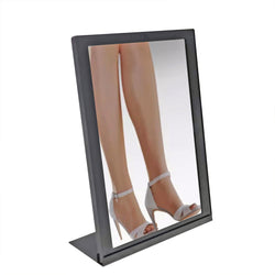 12.6X17X4.3" Vanity Cosmetic Shoe Fitting Mirror Black Metal Frame Glass 15588