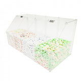 FixtureDisplays® 24 X 12 X 12" Acrylic Bin Plaxiglass Organizer 4 Compartments Display Bin for Candy, Cereal, Chocolate Coffee Bean Assembly Video Provided 100826-NEW