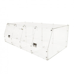 24 X 12 X 8" Acrylic Candy Bin Plaxiglass Organizer 4 Compartments Display Bin for Candy, Cereal, Chocolate Coffee Beans, Stackable Assembly Video Provided 10207