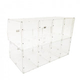 24 X 12 X 8" Acrylic Candy Bin Plaxiglass Organizer 4 Compartments Display Bin for Candy, Cereal, Chocolate Coffee Beans, Stackable Assembly Video Provided 10207