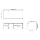 24 X 12 X 8 Acrylic Candy Bin Plaxiglass Organizer 4 Compartments Display Bin for Candy, Cereal, Chocolate Coffee Beans, Stackable Assembly Video Provided 10207