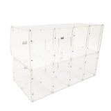 24 X 12 X 8" Acrylic Candy Bin Plaxiglass Organizer 4 Compartments Display Bin for Candy, Cereal, Chocolate Coffee Beans, Stackable Assembly Video Provided 10207