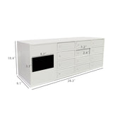 FixtureDisplays® 25.9" x 9.1" x 10.4" Touchscreen Secure Cellphone Locker System with Restricted Access 110V outlet Per Slot 10210-WHITE