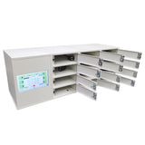 FixtureDisplays® 25.9" x 9.1" x 10.4" Touchscreen Secure Cellphone Locker System with Restricted Access 110V outlet Per Slot 10210-WHITE
