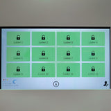 FixtureDisplays® 25.9" x 9.1" x 10.4" Touchscreen Secure Cellphone Locker System with Restricted Access 110V outlet Per Slot 10210-WHITE