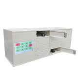FixtureDisplays® 25.9" x 9.1" x 10.4" Touchscreen Secure Cellphone Locker System with Restricted Access 110V outlet Per Slot 10210-WHITE