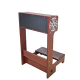20X32X20" Prayer Bench, Padded kneeler book shelf, Easy Fold-away Prayer Table 10211