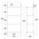 21X11X49" 4Tier Wood Rack Foldable Display Shelf Merchandise With Blank Sign 10213