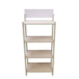 21X11X49" 4Tier Wood Rack Foldable Display Shelf Merchandise With Blank Sign 10213