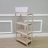 21X11X49" 4Tier Wood Rack Foldable Display Shelf Merchandise With Blank Sign 10213