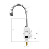 110V Electric Heater Hot Water Faucet w/ LED Digital Display & Flexible Hose 10215