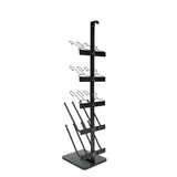 12.8 X 16 X 55.7" 10-Pair Shoe Organizer – 5 Tiers for Boots & Shoes, Black 10217