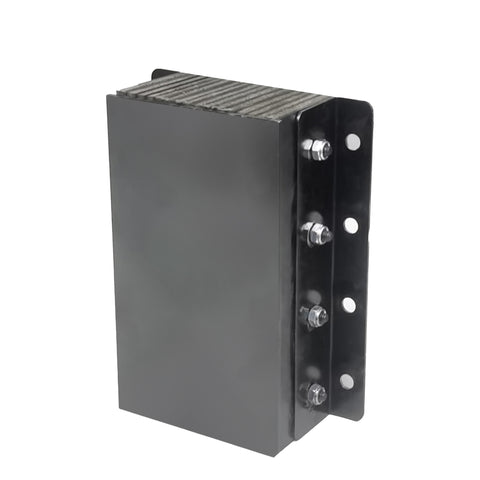 12X10X4" Loading Dock Bumper Stacked Rubber with Metal Face Plate Heavy Duty 10219 Dock Bumper