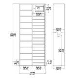 21W X 9D X 50H Touchscreen Secure Locker System w/ Restricted Access 27 Slots 10224