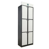 RFID Locker 24X70X12 6 Slot Metal Cabinet Gym Changeroom Keyless Access 10237