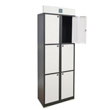 RFID Locker 24X70X12 6 Slot Metal Cabinet Gym Changeroom Keyless Access 10237