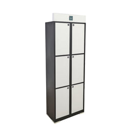 RFID Locker 24X70X12 6 Slot Metal Cabinet Gym Changeroom Keyless Access 10237