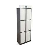 RFID Locker 24X70X12 6 Slot Metal Cabinet Gym Changeroom Keyless Access 10237