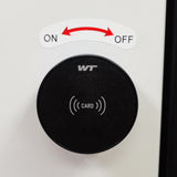 Secure RFID Lock Metal Cabinet Locker, 6 Slots Steel Storage Cabinet,White/Black 10238