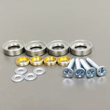 4PK 304 Stainless Steel Screw 16mm D Advertising Mirror Nail Decorative Cover 10239