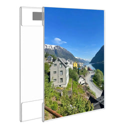 Clear Frameless Plexiglass Acrylic Wall Poster Frame with Slide-In Design Holds 10244