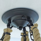 35.6 x 21" Farmhouse Wagon Wheel Chandelier - Solid Wood & Metal, 6 Pcs 4W Bulbs 10245