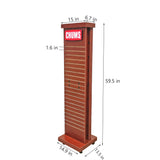 15W X 13.5D X 59.5H, 2-Sided Slat Wall Tower, Customizable Logo Header 10247