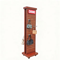 15W X 13.5D X 59.5H, 2-Sided Slat Wall Tower, Customizable Logo Header 10247