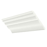 8 x 0.8 Premium MDF Crown Molding Trim - Custom Length, White-Primed 10252