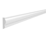 8 x 0.8 Premium MDF Crown Molding Trim - Custom Length, White-Primed 10252