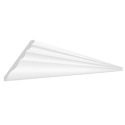 8 x 0.8 Premium MDF Crown Molding Trim - Custom Length, White-Primed 10252