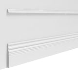 1 x 0.5 Premium MDF Bottom Molding - 1-inch Height, White Primer 10254