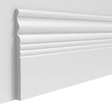 1 x 0.5 Premium MDF Bottom Molding - 1-inch Height, White Primer 10254