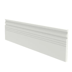 1 x 0.5 Premium MDF Bottom Molding - 1-inch Height, White Primer 10254