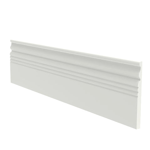 1 x 0.5 Premium MDF Bottom Molding - 1-inch Height, White Primer 10254