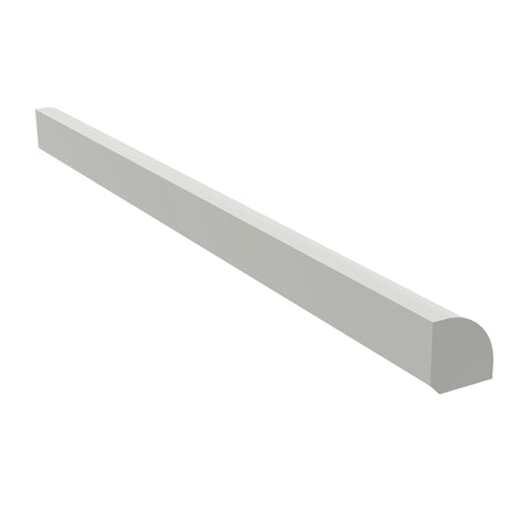 0.75x0.75" White Wood Quarter Round Trim Corner Molding Custom Length 10258