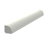 0.75x0.75" White Wood Quarter Round Trim Corner Molding Custom Length 10258