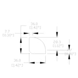 0.75x0.75" White Wood Quarter Round Trim Corner Molding Custom Length 10258