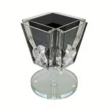 4 Side Pill Dispenser Clear Acrylic Rotating Medication Organizer 6x6x8 10259