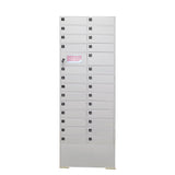 USB Charging Locker 27 Slot Touchscreen Secure Phone Storage Cabinet Steel 10260