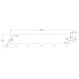 39.4inchx8inch Galvanized Steel Garden Edging Hammer In Metal Landscape Border 10262