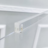 Clear Acrylic Podium Pulpit Lectern 23X16X46.3" CrossPrayerHand MDF Base 102702+12152