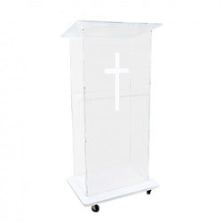 Clear Acrylic Lucite Podium Pulpit Lectern 45 Tall