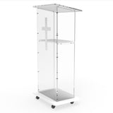 Clear Acrylic Podium Pulpit Lectern 23X16X46.3" Cross Engineered Wood (MDF) Base 102702+1803CROSS