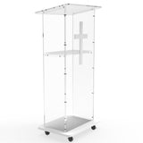 Clear Acrylic Podium Pulpit Lectern 23X16X46.3" Cross Engineered Wood (MDF) Base 102702+1803CROSS