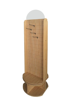Peg Board Display Wood Pegboard Spinner Rack Giftware Rack Accessories 32 Hooks